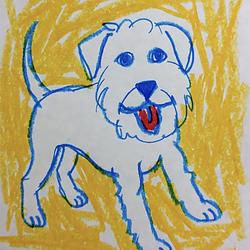 Hand drawn dog logo