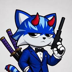 blue cat on base / WETH