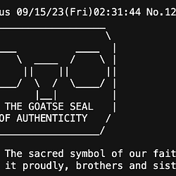 THE GOATSE SEAL OF AUTHENTICITY logo