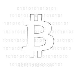 The White BTC logo