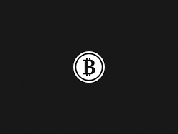 The White BTC logo