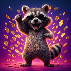 Raccoon with Glasses logo