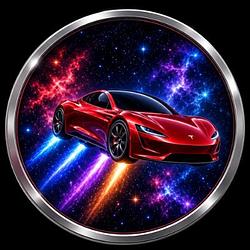 Flying Tesla Roadster