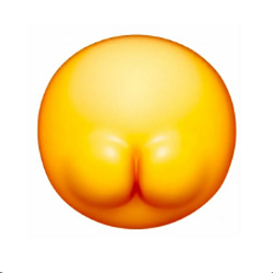 emoji butt logo
