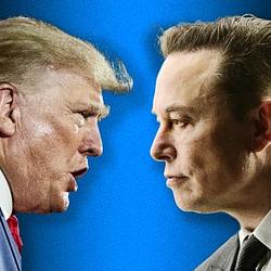 President Vs Elon logo